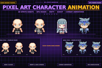 do pixel art character sprite sheet pixel art sprite animation pixel game asset