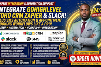 integrate gohighlevel zoho crm zapier slack SMS automation booking appointment