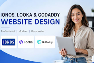 design looka website, ionos website, landing page, godday website ionos redesign