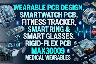 design wearable pcb smartwatch fitness tracker smart ring and rigid flex pcb