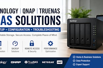 setup, configure, troubleshoot synology, qnap, nas, and truenas servers
