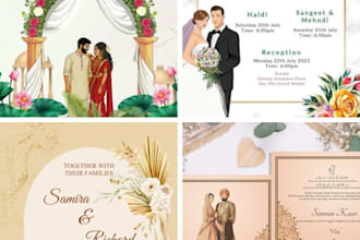 desing wedding and event invitation cards professional