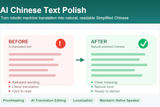 humanize and proofread ai translated chinese text