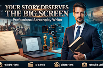 write a professional screenplay, movie script, or TV pilot