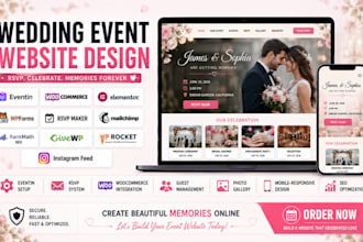 design premium wedding rsvp bridal shower celebration engagement eventin website