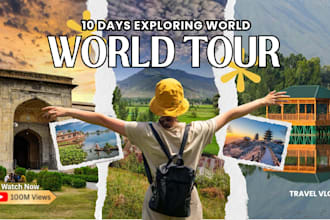design eye catching travel vlogs youtube thumbnails