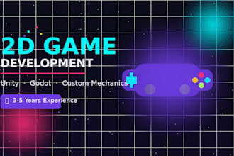develop a custom 2d game for you using unity or godot
