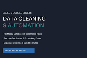 clean, organize, and automate your complex excel or google sheets data