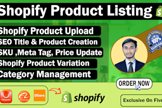 do shopify product listing and shopify product upload