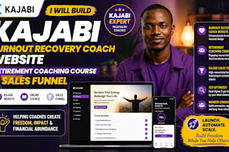 build kajabi burnout recovery coach website kajabi retirement sales funnel seo