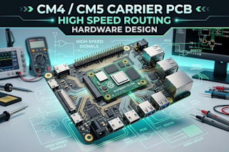 design raspberry pi cm4 cm5 carrier board with high speed pcb routing hardware