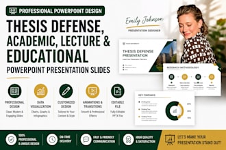 design thesis defense, academic, lecture and educational powerpoint presentation