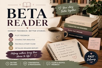 be your beta reader and provide honest feedback