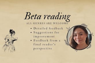 beta read your story and provide detailed reader feedback