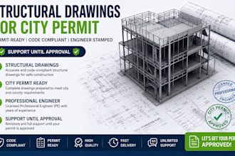 create foundation, framing and structural plans for permits