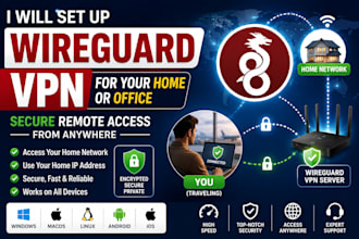 set up a fast and secure wireguard VPN for travel and remote work