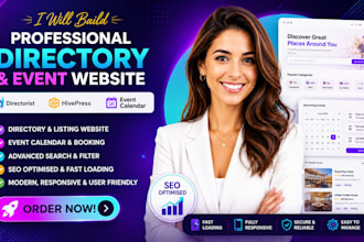redesign directorist business directory website hivepress event calendar seo web