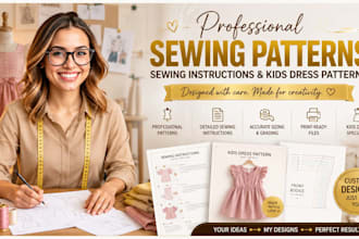 create professional sewing patterns, sewing instructions, and kids dress pattern