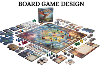 do custom board game design card game tabletop game rule book tcg game mechanics