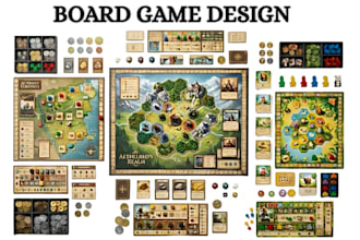 do custom board game design card game tabletop game rule book tcg game mechanics