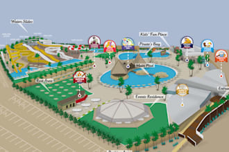 design custom event maps, festival maps, venue layouts and wayfinding maps