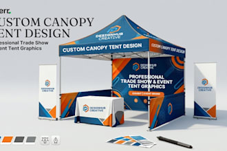 create custom tent and standee designs