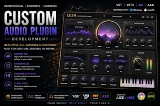 build custom vst audio plugin, with modern interface and custom control