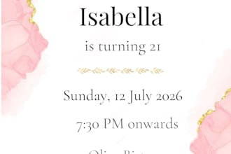design custom birthday invitation for kids or adults