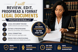 review edit proofread and format legal documents