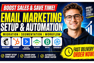 mailchimp hubspot email migration list segmentation workflow automation setup