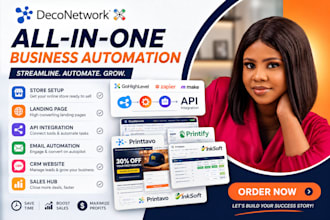 set up deconetwork store automate hubspot clay, API inksoft printavo embroidery