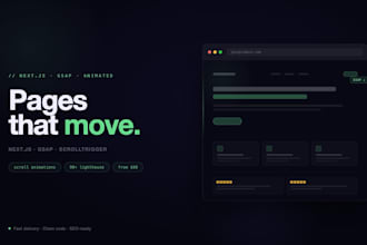 build a animated landing page with nextjs and gsap