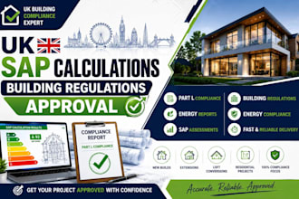 provide uk sap calculation sunlight analysis for building regulation approval