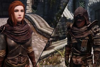 create edit or port custom skyrim mod weapon and armor or fallout 4 game mods