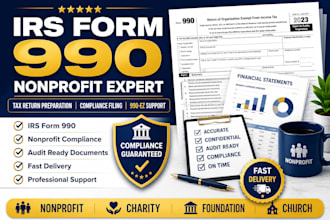 prepare irs form 990 nonprofit tax return and compliance filing