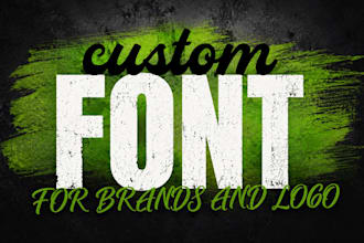 design custom font typography logo playful hand lettering for brand and company