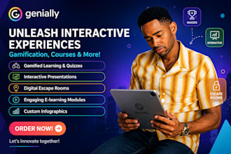 design engaging online courses, instructional interactive presentation genially