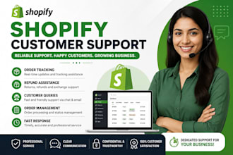 provide shopify order management and customer support