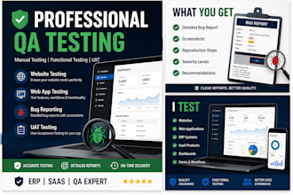 test your website web app erp or saas application professionally
