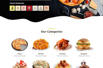 design premium catering restaurant website catering food delivery website