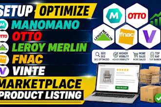 setup optimize manomano otto leroy merlin fnac vinte marketplace product listing