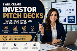 create investor pitch decks and funding presentations