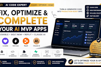 develop, fix and optimize mvp apps using lovable, base44, replit and claude code