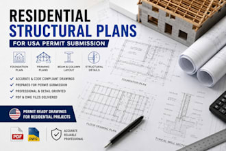 l prepare residential structural plans for USA permit submission