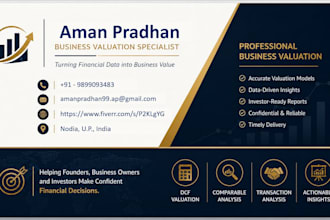 provide investor ready valuation for fundraising
