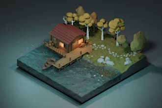 create lowpoly assets and props game ready