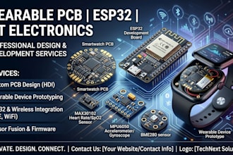 create wearable pcb esp32 pcb sensor integration   iot electronics