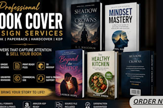 fix, design a professional book cover, ebook cover, kindle cover, and amazon