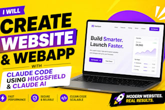 create website webapp with cluade code using higgsfield and cluade ai
