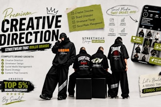 be creative director, design exclusive luxury streetwear collection for brands